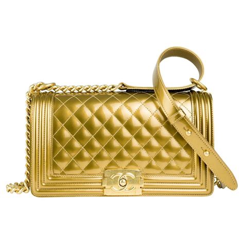 chanel gold boy bag 2017|Chanel gold bag 2021.